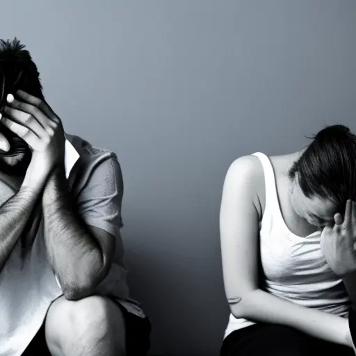 정신질환-심한 스트레스을 받은 남여