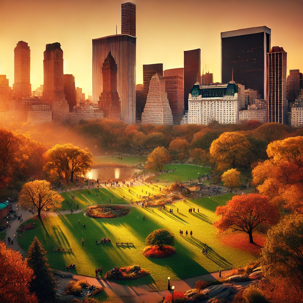 석양이 지는 센트럴 파크