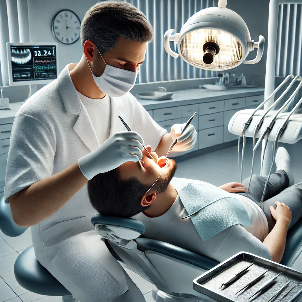 임플란트 진료 보는 치과 의사