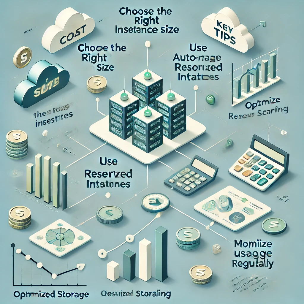 클라우드 서버 구축 비용 팁을 설명하는 인포그래픽