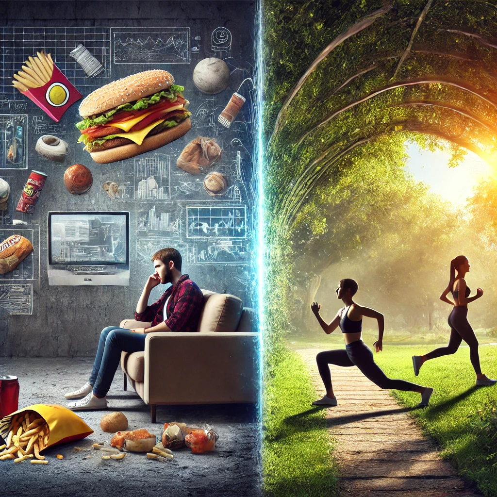 스트레스를 해소하는 다양한 방법을 비교하는 이미지