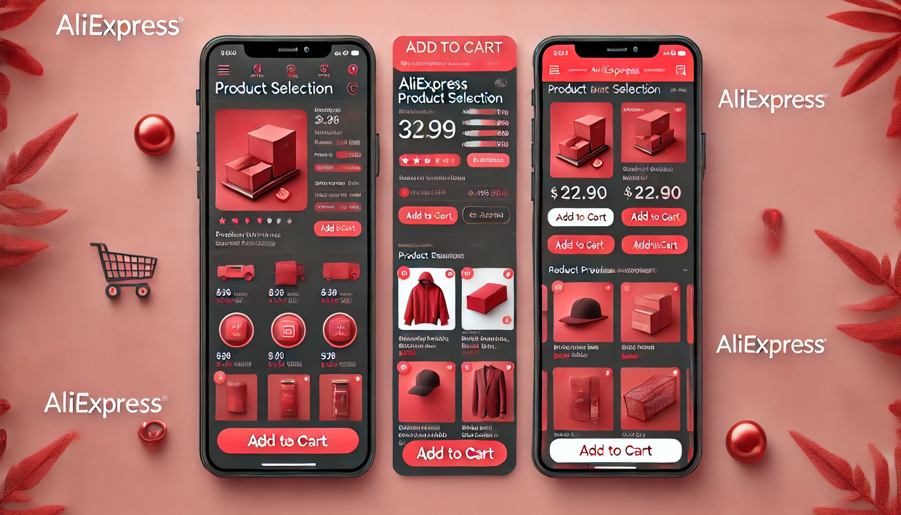AliExpress에서 제품을 선택하는 동안 모바일과 데스크탑 UI가 있는 경우.