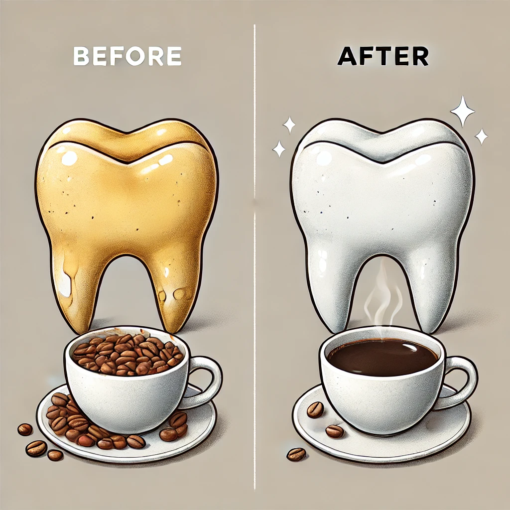 착색 음료 전-후