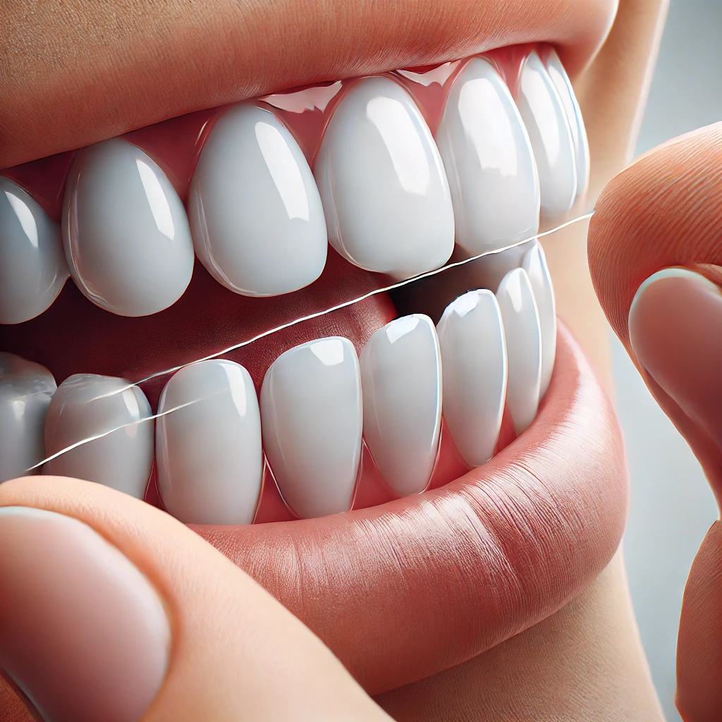 라미네이트 치아 관리 치실