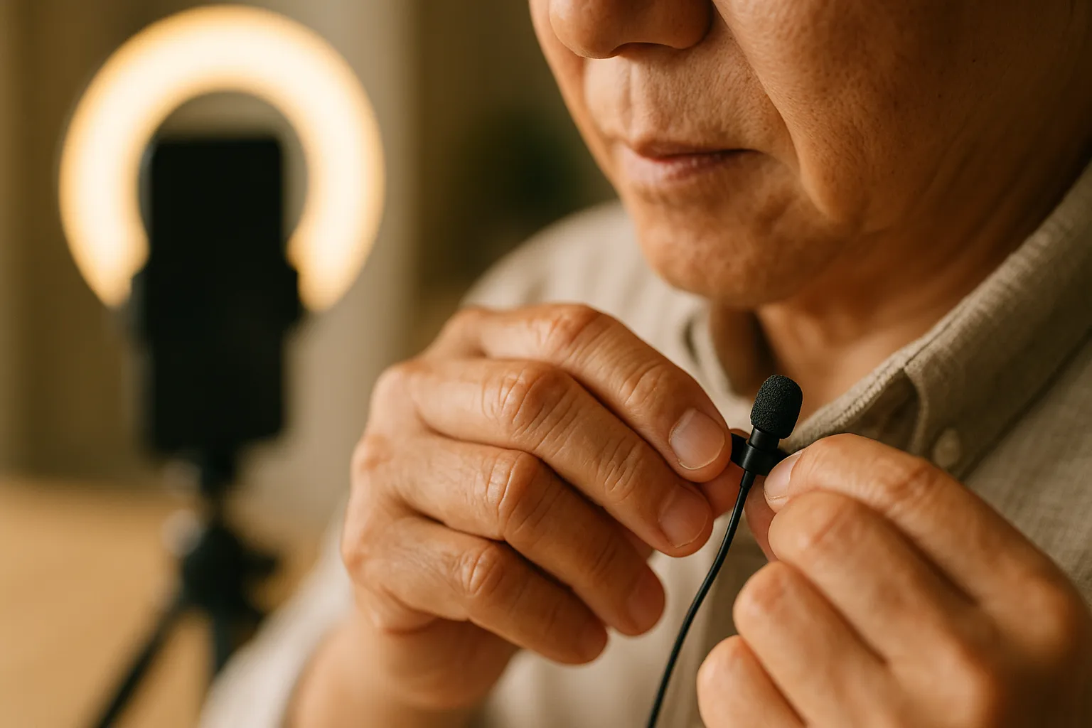 시니어 유튜브 촬영 준비