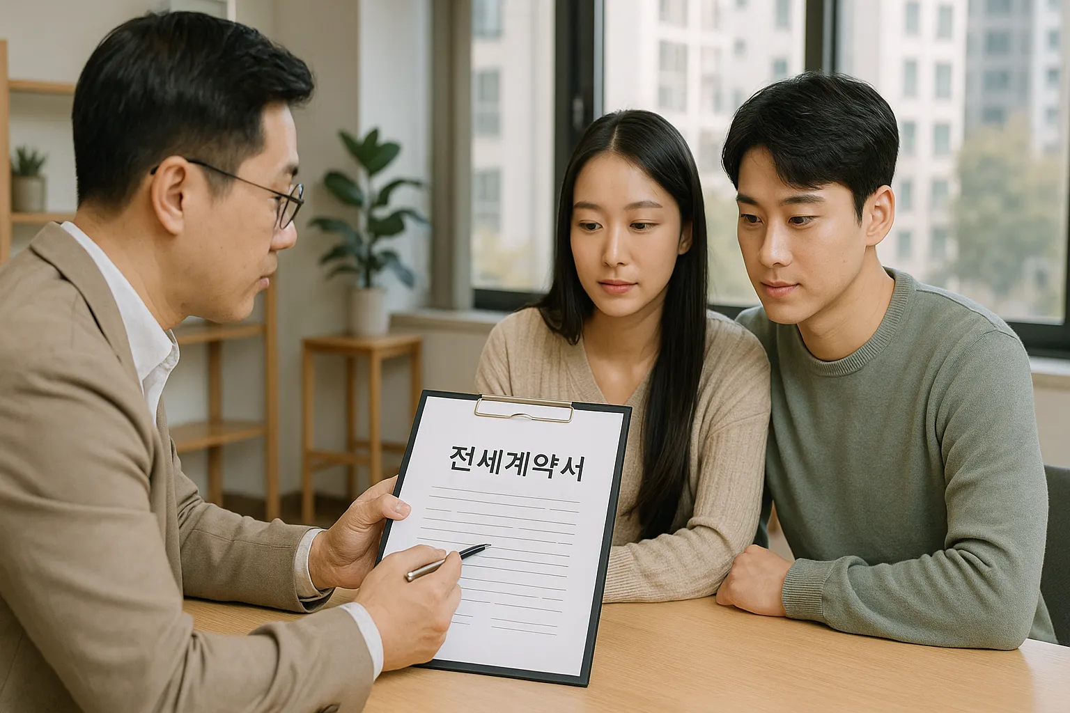 전세계약서 작성 중