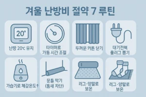 겨울 난방비 절약 루틴