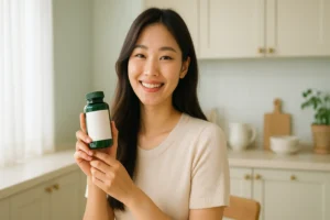 실제 복용 후 밝아진 젊은 여성