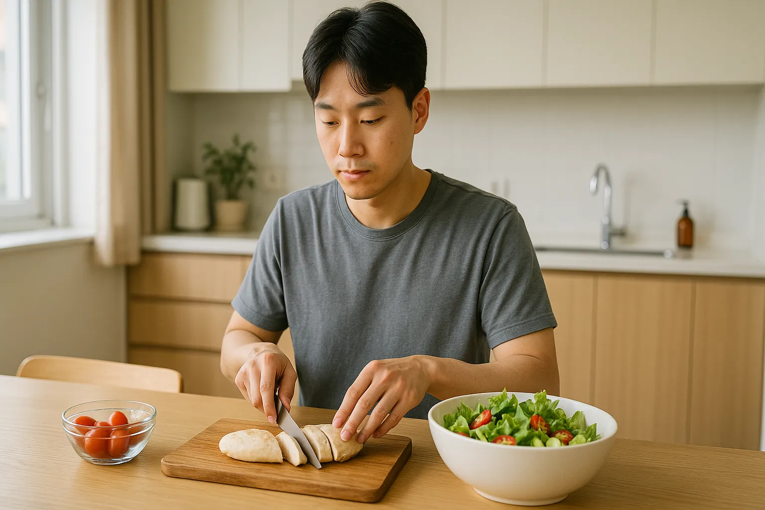 저탄수 고단백 식단 준비
