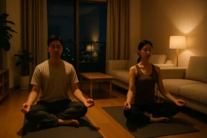 정신건강 서비스 신청으로 명상 치료 중