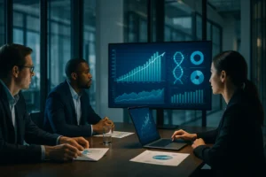 바이오테크 투자 프레젠테이션 장면