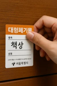 스티커로 수거 신청