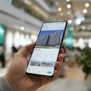 신혼희망타운 특별공급 화면이 선명하게 보이는 한국형 UI.