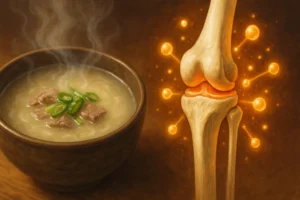 보양식으로 도가니탕은 관절에 좋은 음식입니다.