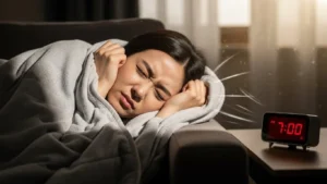 수면 위상 증후근으로 아침이 괴로운 여성