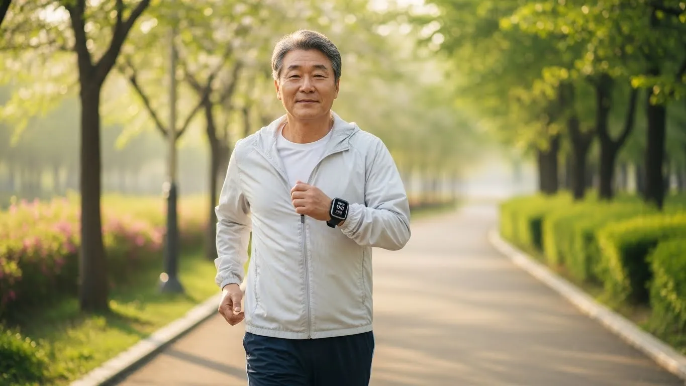 시니어 건강 관리 조깅