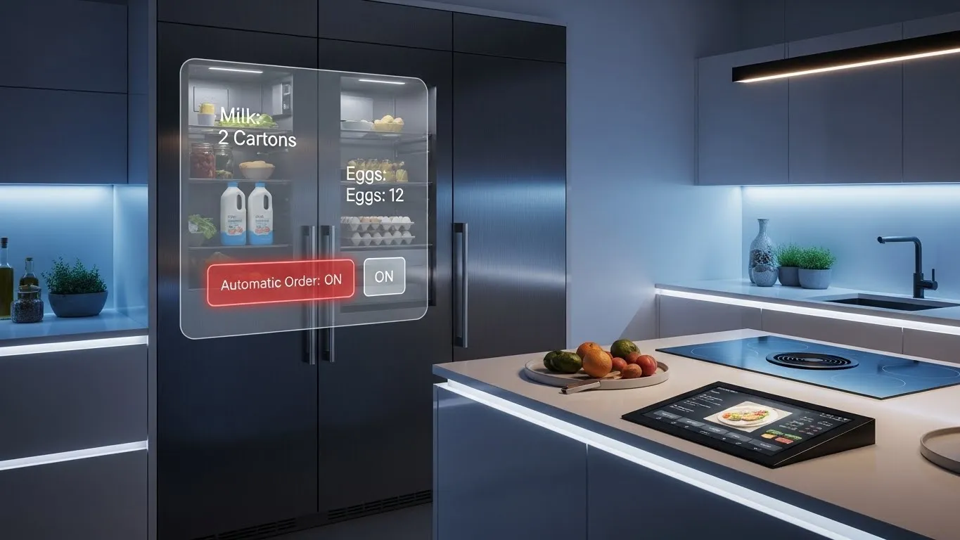 냉장고에 표시 된 것으로 제로 클릭 구매 가능