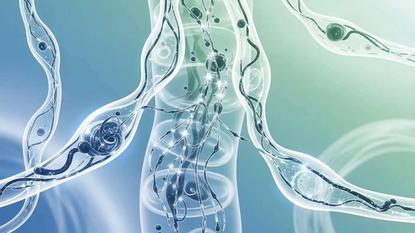 림프 순환 독소 흐름의 추상적인 이미지